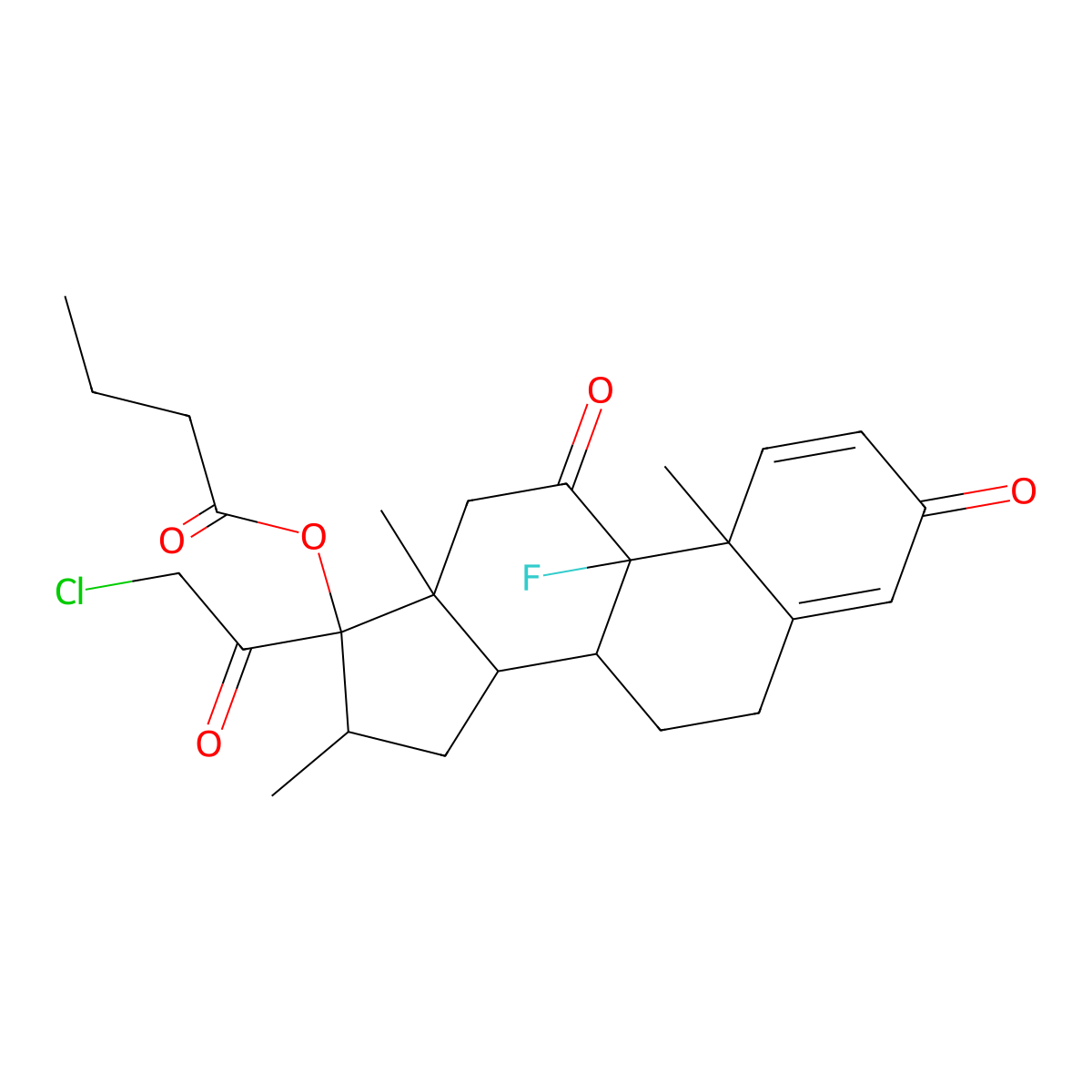 Clobetasone Butyrate molecular structure, CAS 25122-57-0