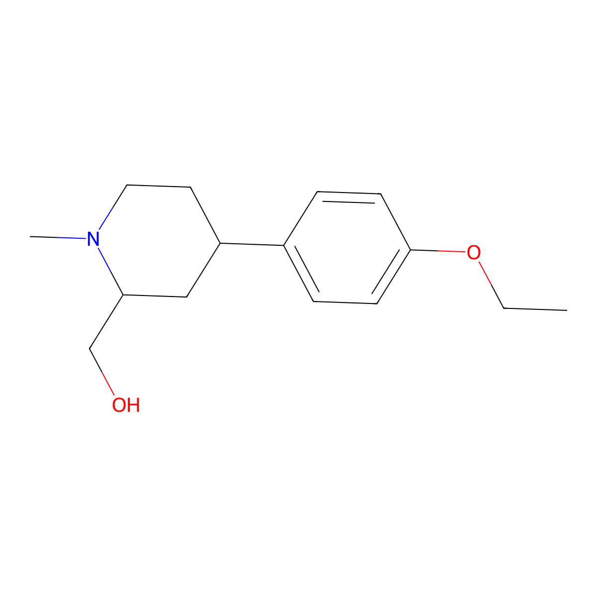 ((4S)-4-(4-Ethoxyphenyl)-1-methylpiperidin-2-yl)methanol molecular structure, CAS 2512204-89-4