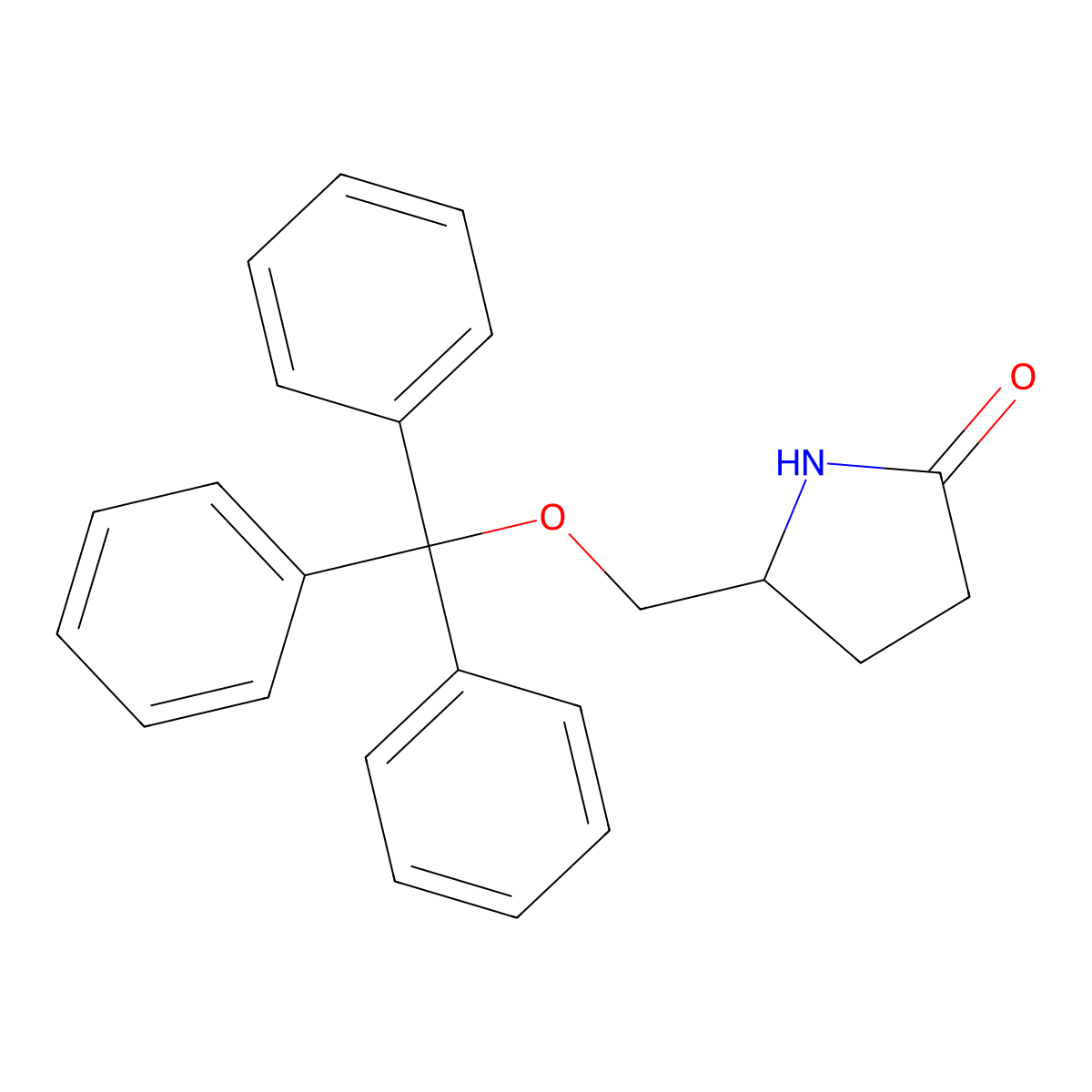 5-(Trityloxymethyl)pyrrolidin-2-one molecular structure, CAS 2512212-48-3