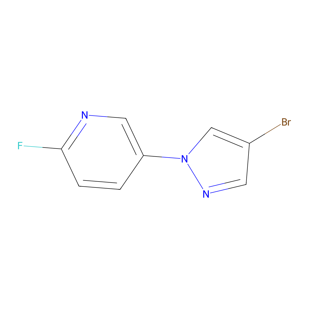 5-(4-Bromo-1H-pyrazol-1-yl)-2-fluoropyridine molecular structure, CAS 2512213-75-9
