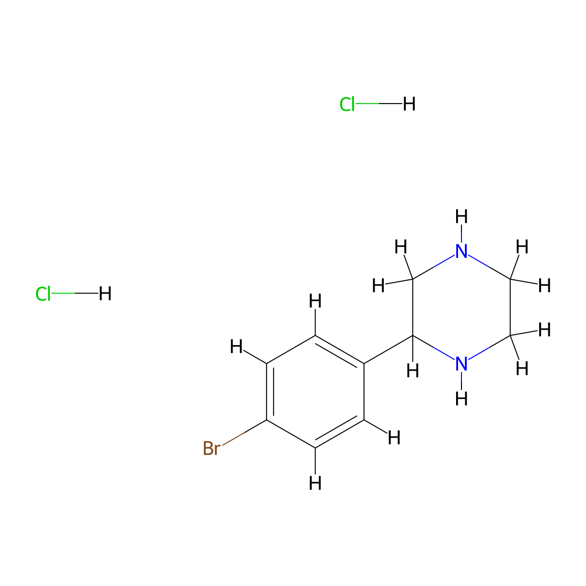 2-(4-Bromophenyl)piperazine dihydrochloride molecular structure, CAS 2512214-91-2