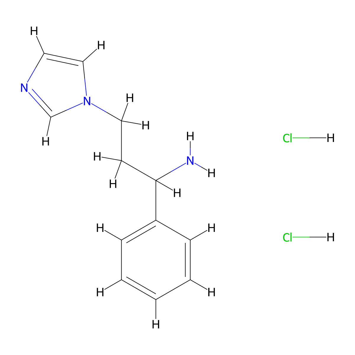 a-Phenyl-imidazole-1-propanamine 2HCl molecular structure, CAS 2512215-01-7