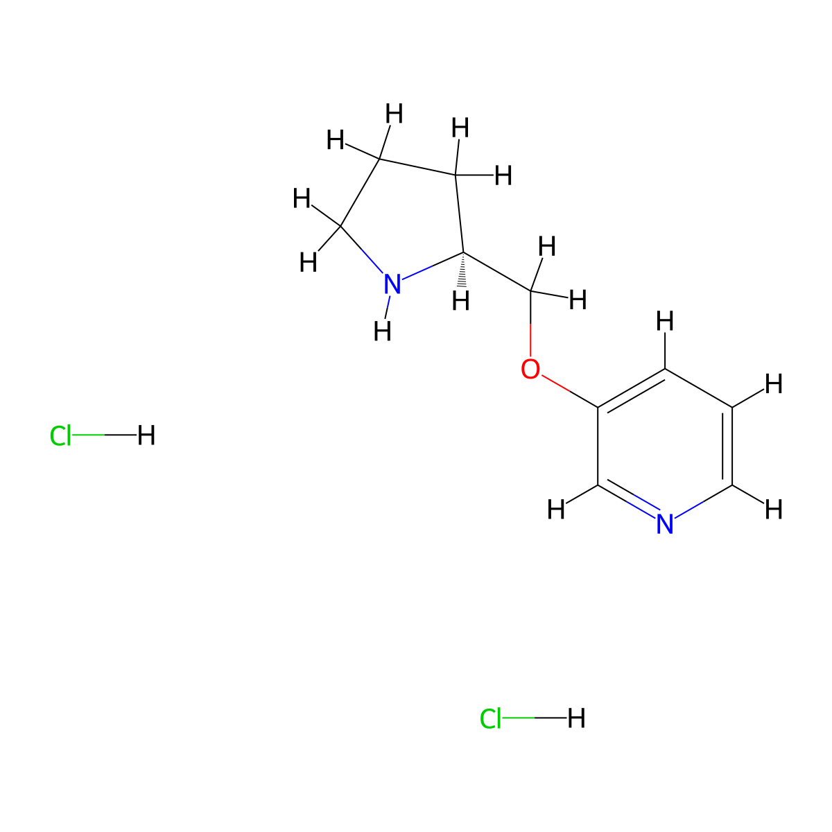 (S)-3-(2-Pyrrolidinylmethoxy)pyridine dihydrochloride molecular structure, CAS 2512215-02-8