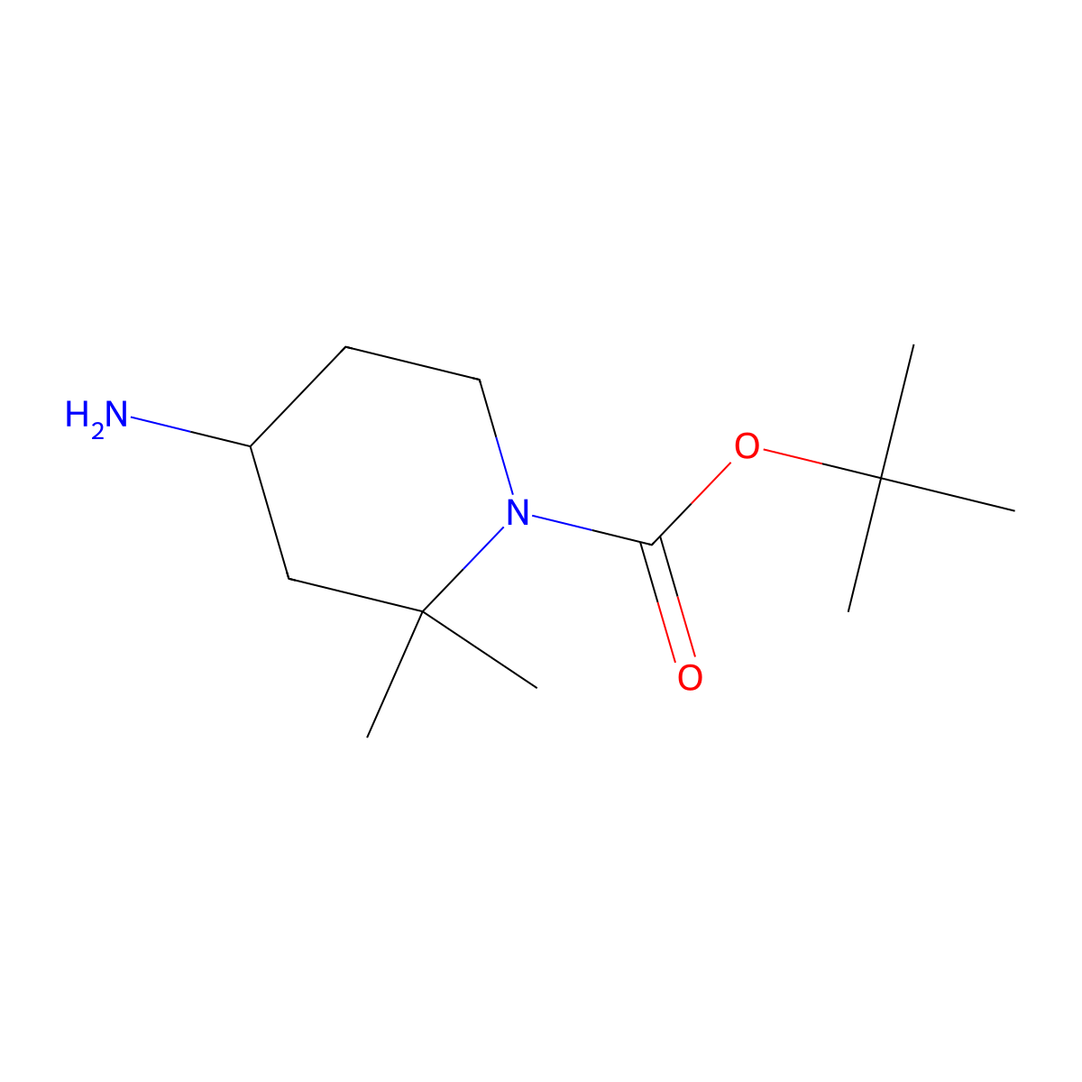 (S)-1-Boc-2,2-dimethylpiperidin-4-amine molecular structure, CAS 2512217-36-4