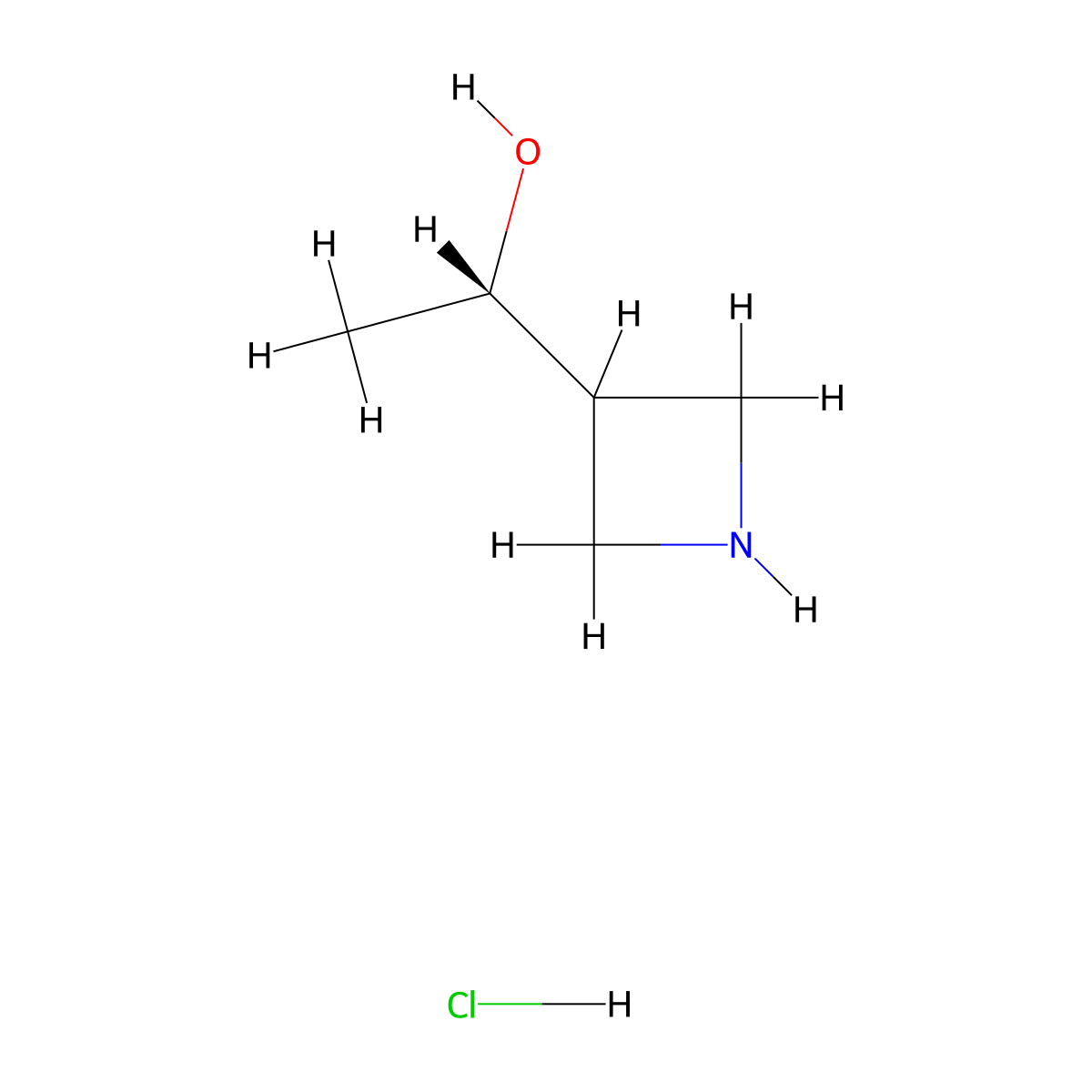 (S)-1-(Azetidin-3-yl)ethanol hydrochloride molecular structure, CAS 2512219-88-2