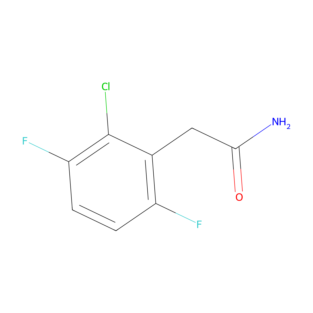 2-(2-Chloro-3,6-difluorophenyl)acetamide molecular structure, CAS 2512221-82-6