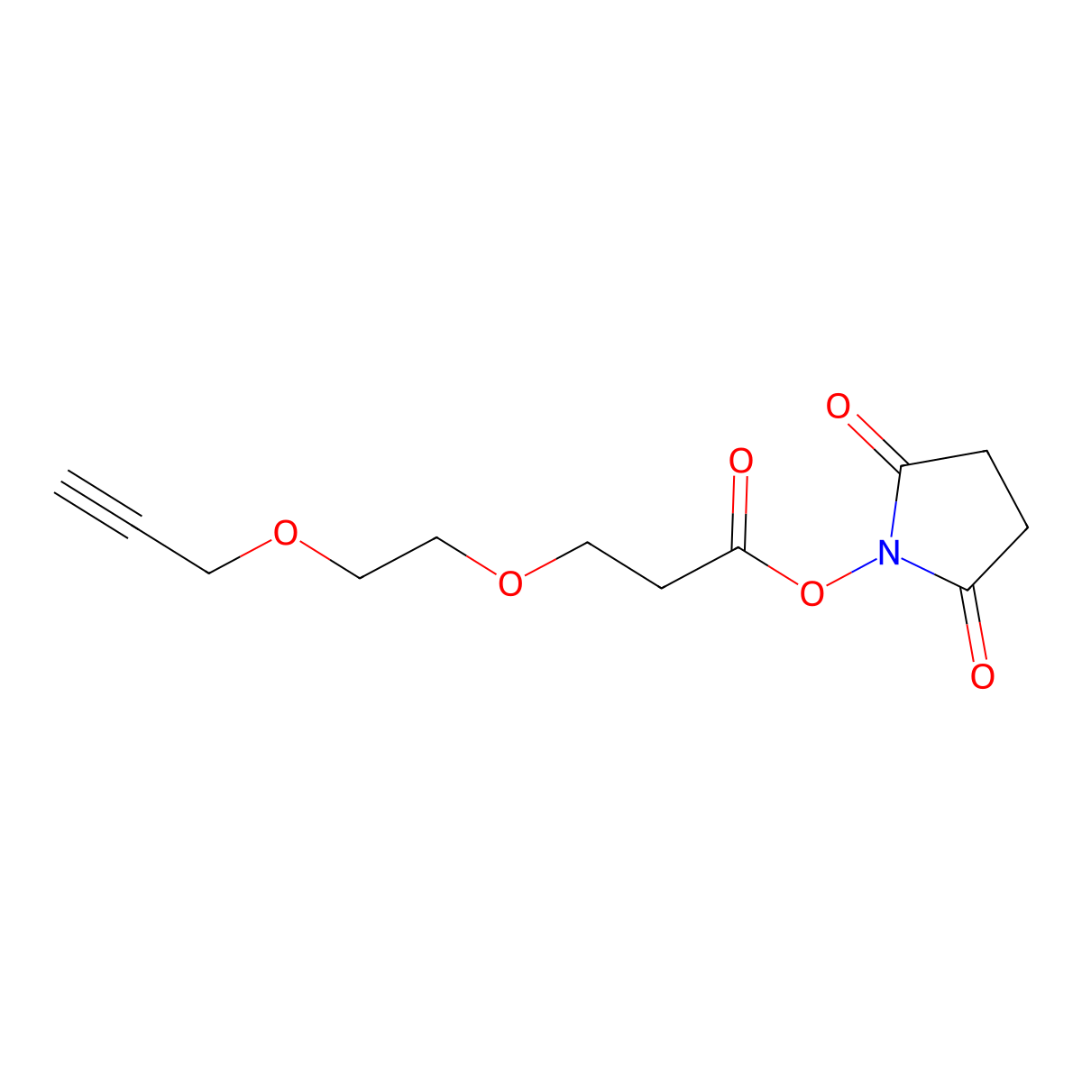 Propargyl-PEG2-NHS ester molecular structure, CAS 2512228-06-5