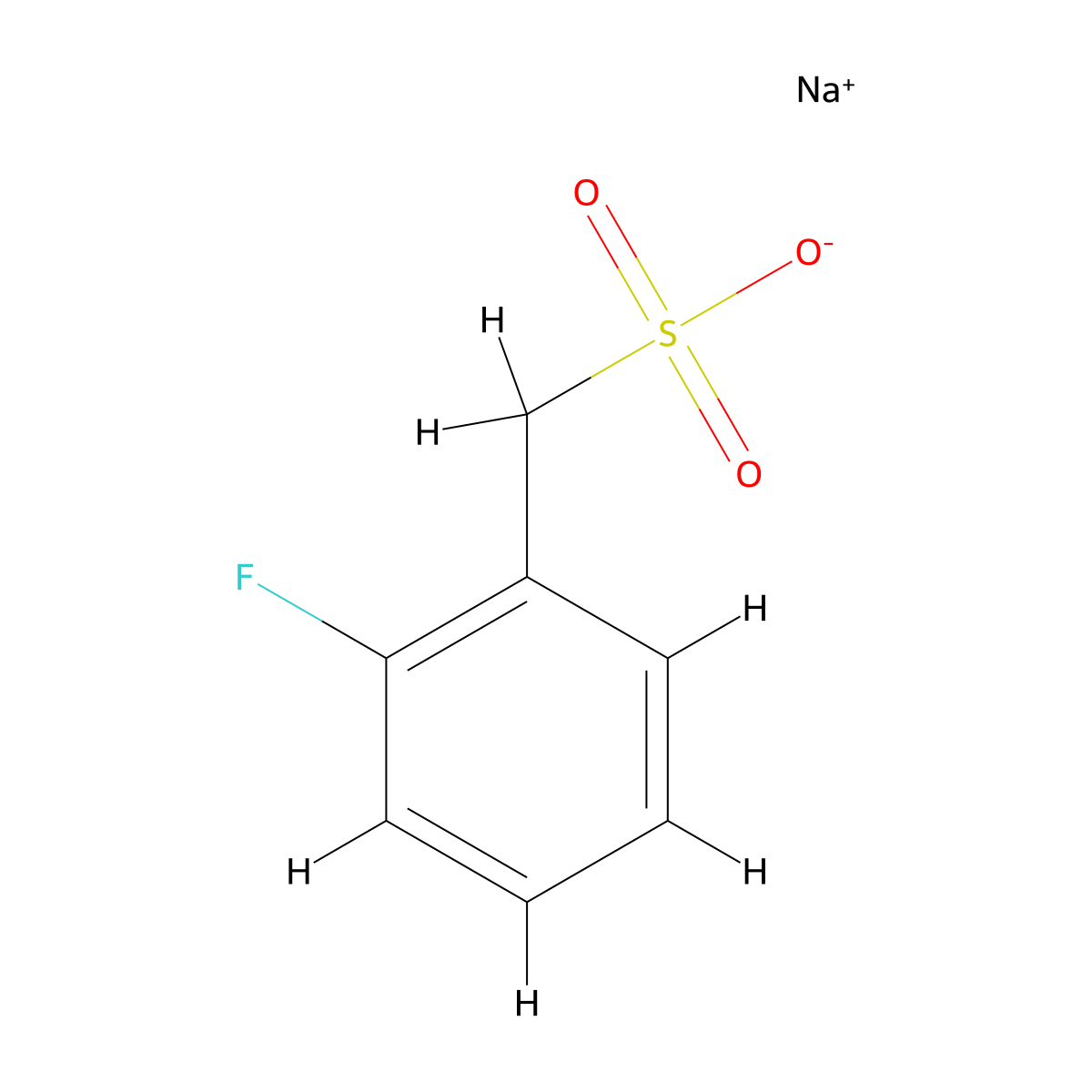 Sodium (2-fluorophenyl)methanesulfonate molecular structure, CAS 2512230-98-5