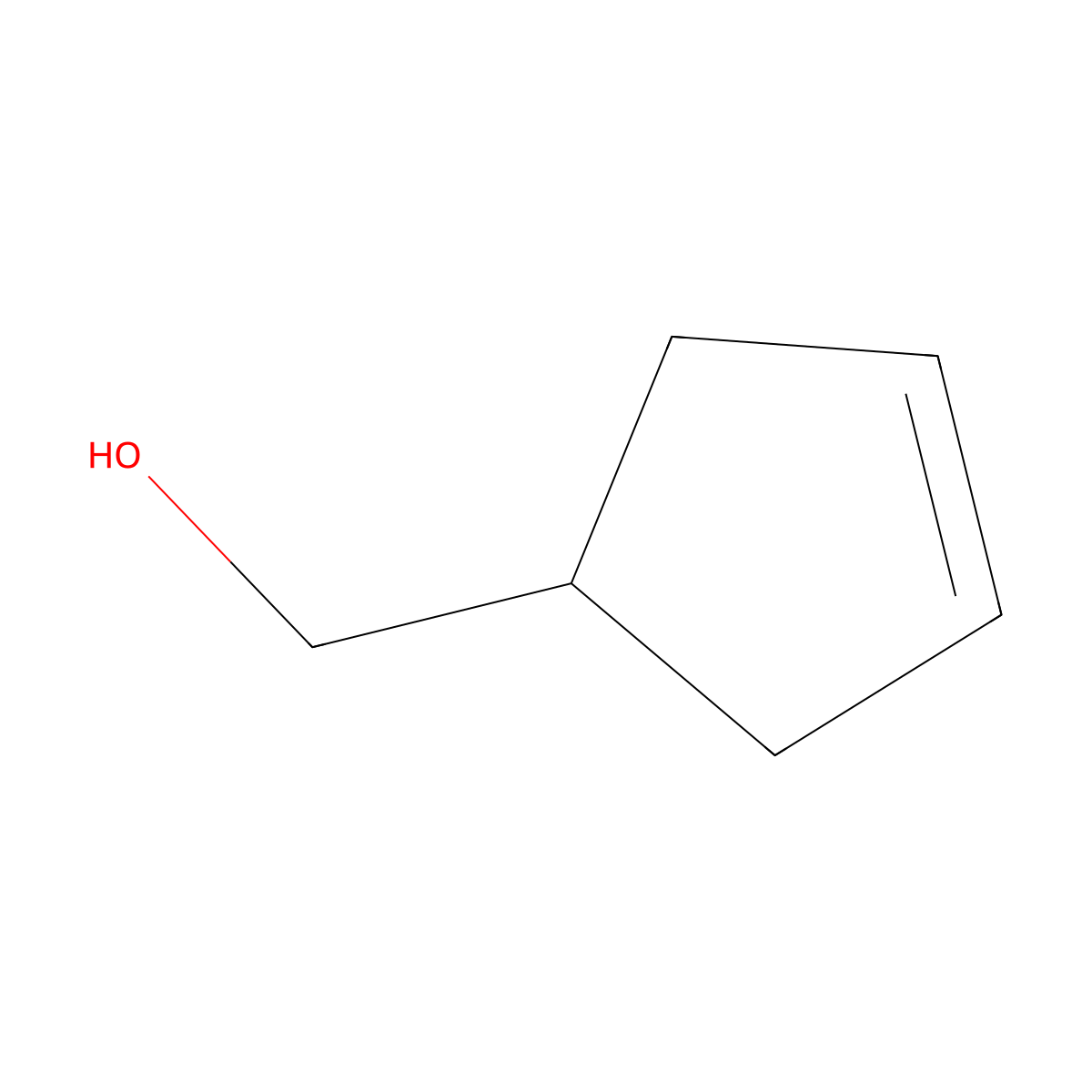 Cyclopent-3-en-1-ylmethanol molecular structure, CAS 25125-21-7