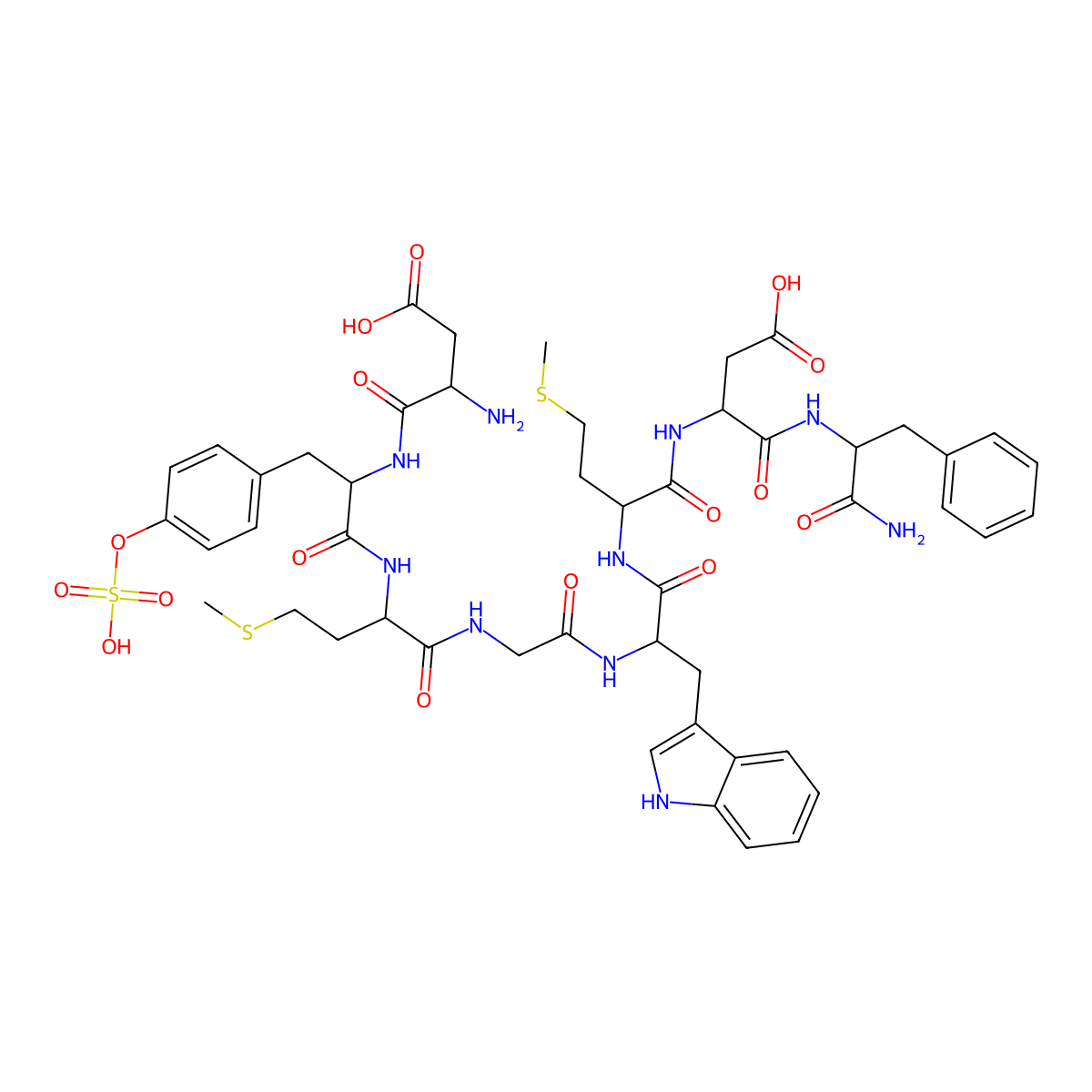 Sincalide molecular structure, CAS 25126-32-3