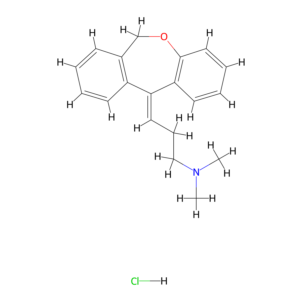 Cidoxepin Hydrochloride molecular structure, CAS 25127-31-5