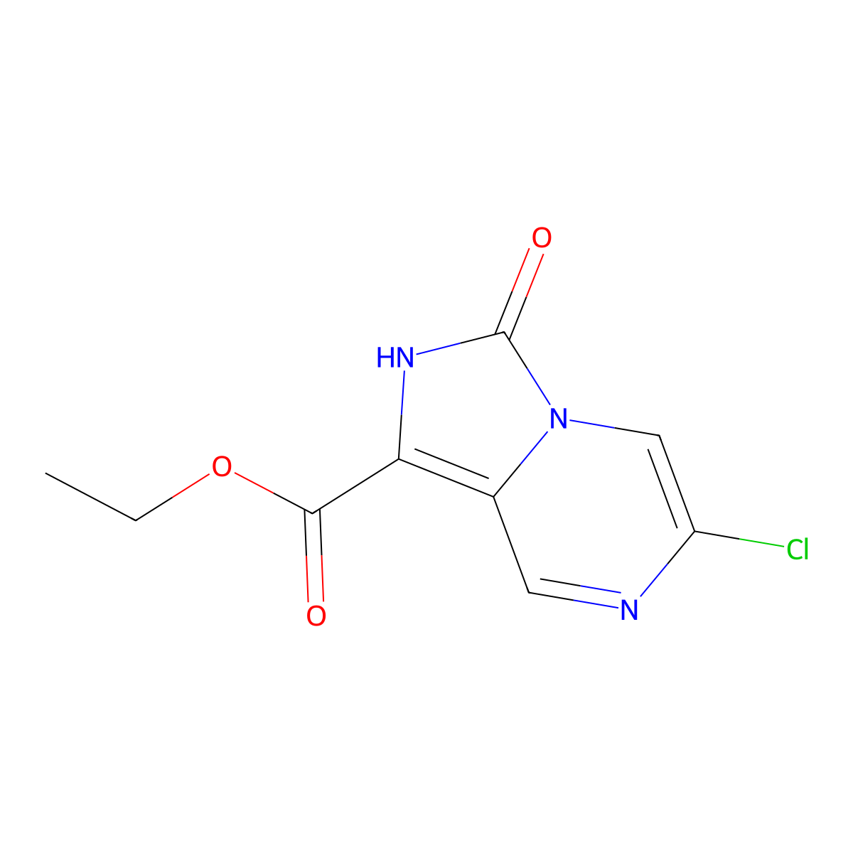 Ethyl 6-chloro-3-oxo-2,3-dihydroimidazo[1,5-a]pyrazine-1-carboxylate molecular structure, CAS 2512865-94-8