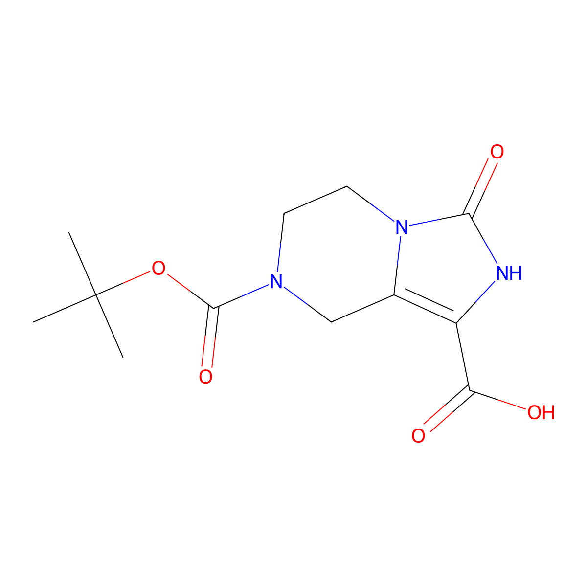 7-(tert-Butoxycarbonyl)-3-oxo-2,3,5,6,7,8-hexahydroimidazo[1,5-a]pyrazine-1-carboxylic acid molecular structure, CAS 2512866-22-5