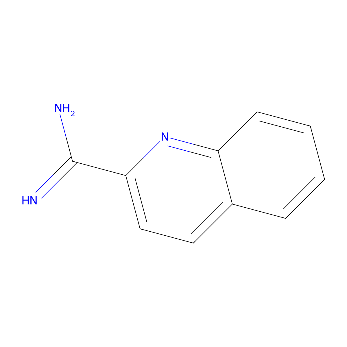 Quinoline-2-carboximidamide molecular structure, CAS 251294-66-3