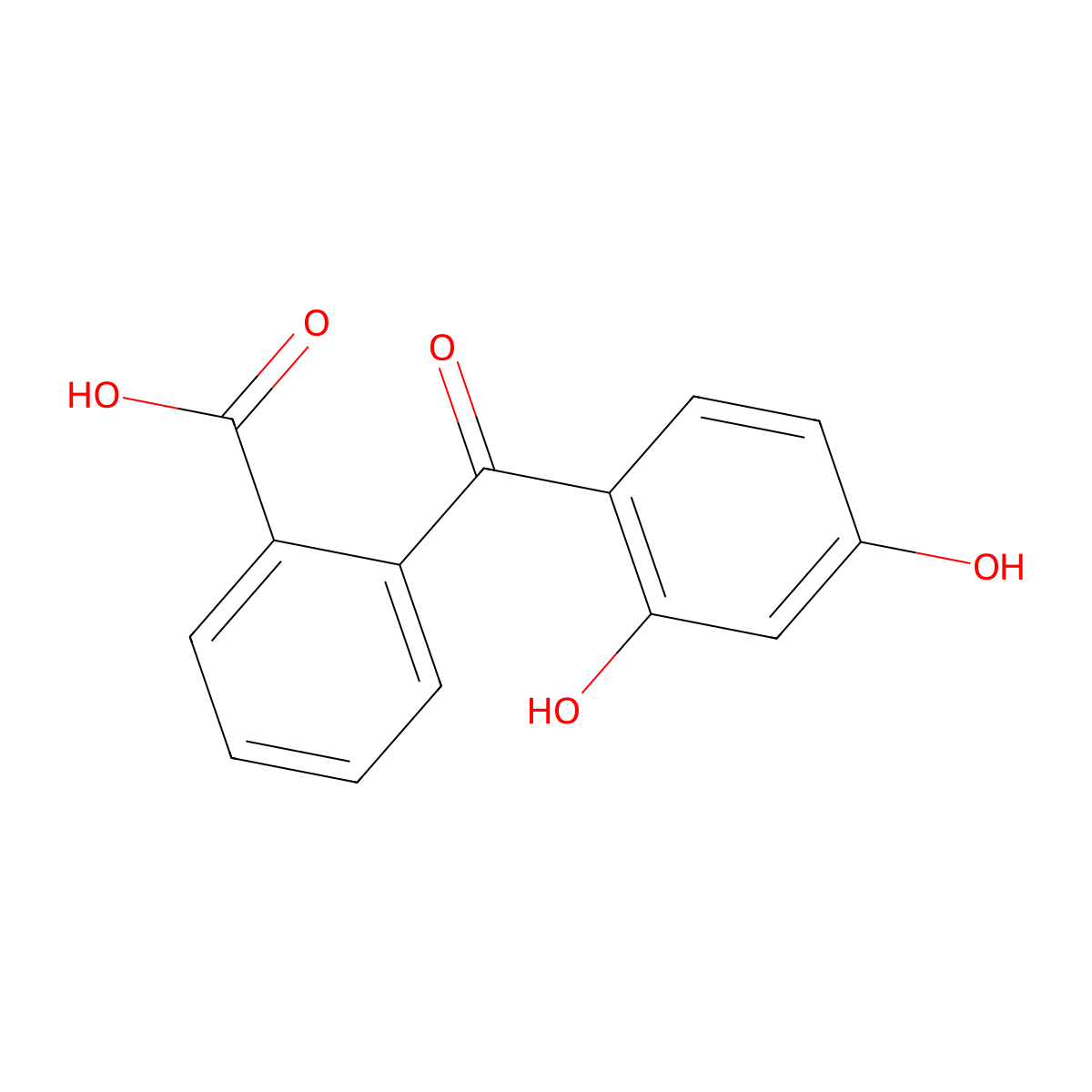 2-(2',4'-Dihydroxybenzoyl)benzoic acid molecular structure, CAS 2513-33-9