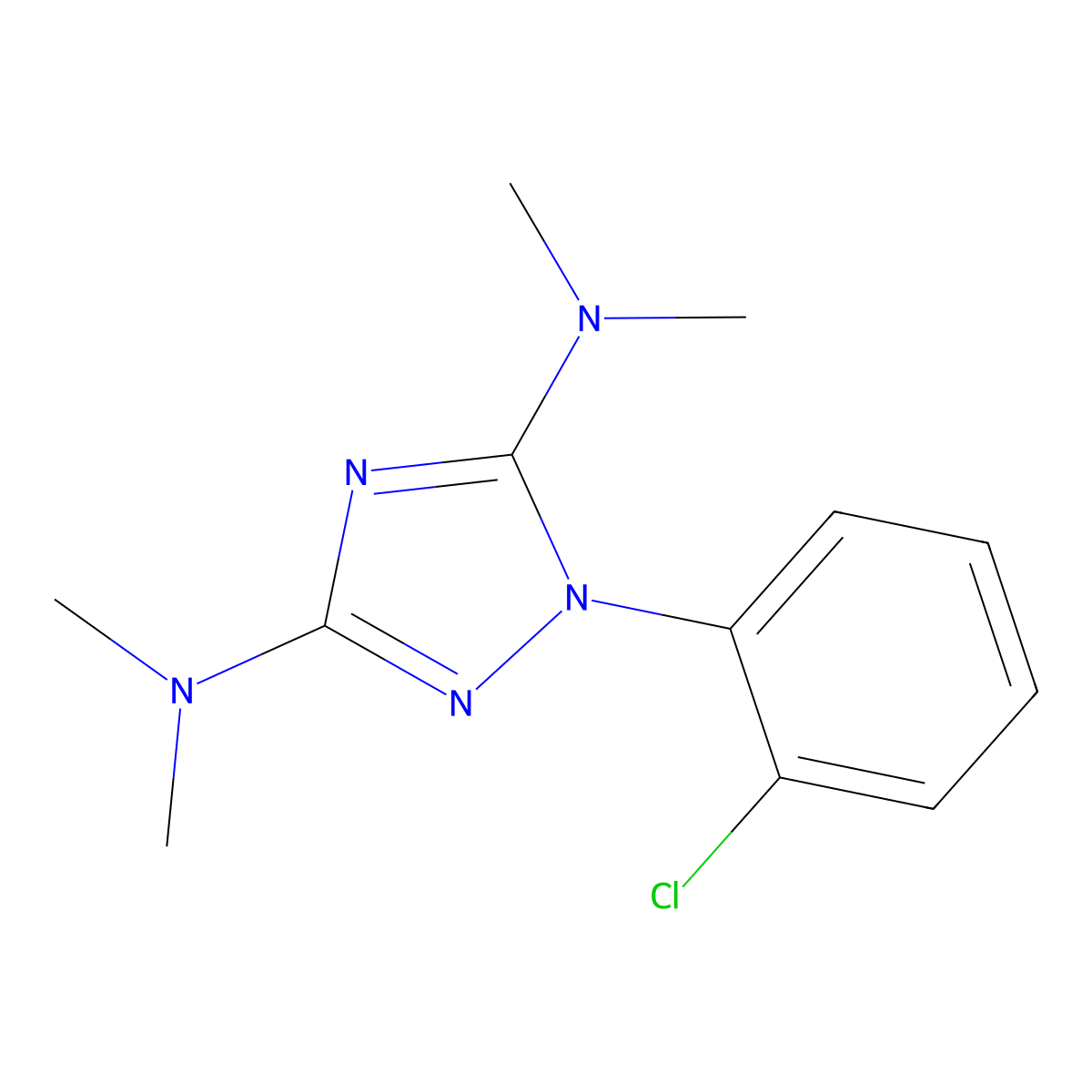 N-[1-(2-chlorophenyl)-3-(dimethylamino)-1H-1,2,4-triazol-5-yl]-N,N-dimethylamine molecular structure, CAS 251307-26-3