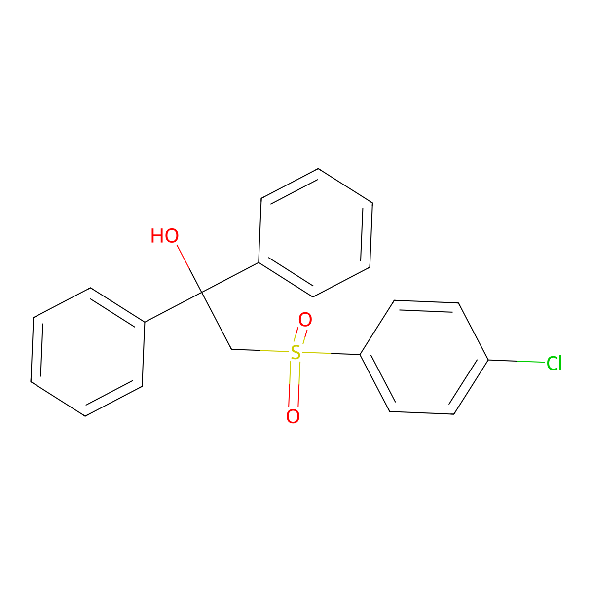 2-[(4-Chlorophenyl)sulfonyl]-1,1-diphenyl-1-ethanol molecular structure, CAS 251307-28-5