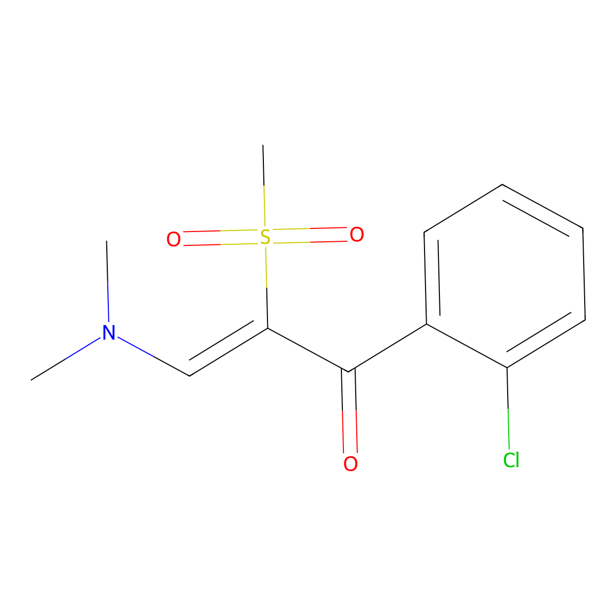 1-(2-Chlorophenyl)-3-(dimethylamino)-2-(methylsulfonyl)-2-propen-1-one molecular structure, CAS 251307-30-9