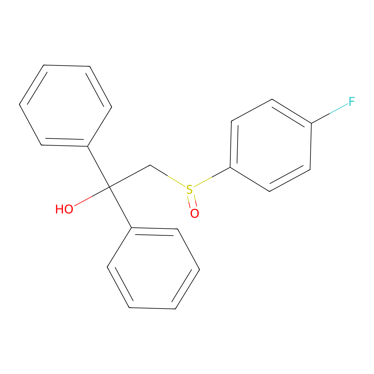 2-[(4-Fluorophenyl)sulfinyl]-1,1-diphenyl-1-ethanol molecular structure, CAS 251307-40-1