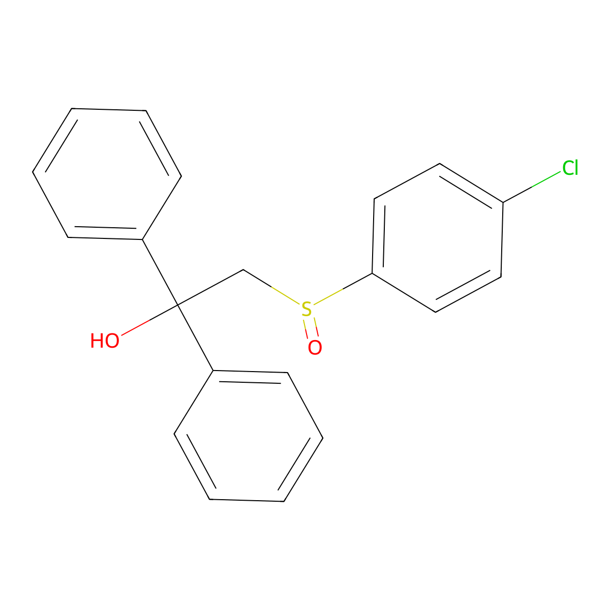 2-[(4-Chlorophenyl)sulfinyl]-1,1-diphenyl-1-ethanol molecular structure, CAS 251307-41-2