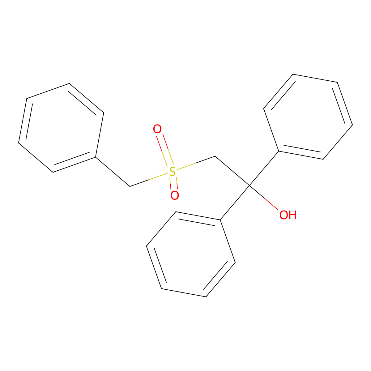 2-(Benzylsulfonyl)-1,1-diphenyl-1-ethanol molecular structure, CAS 251307-46-7
