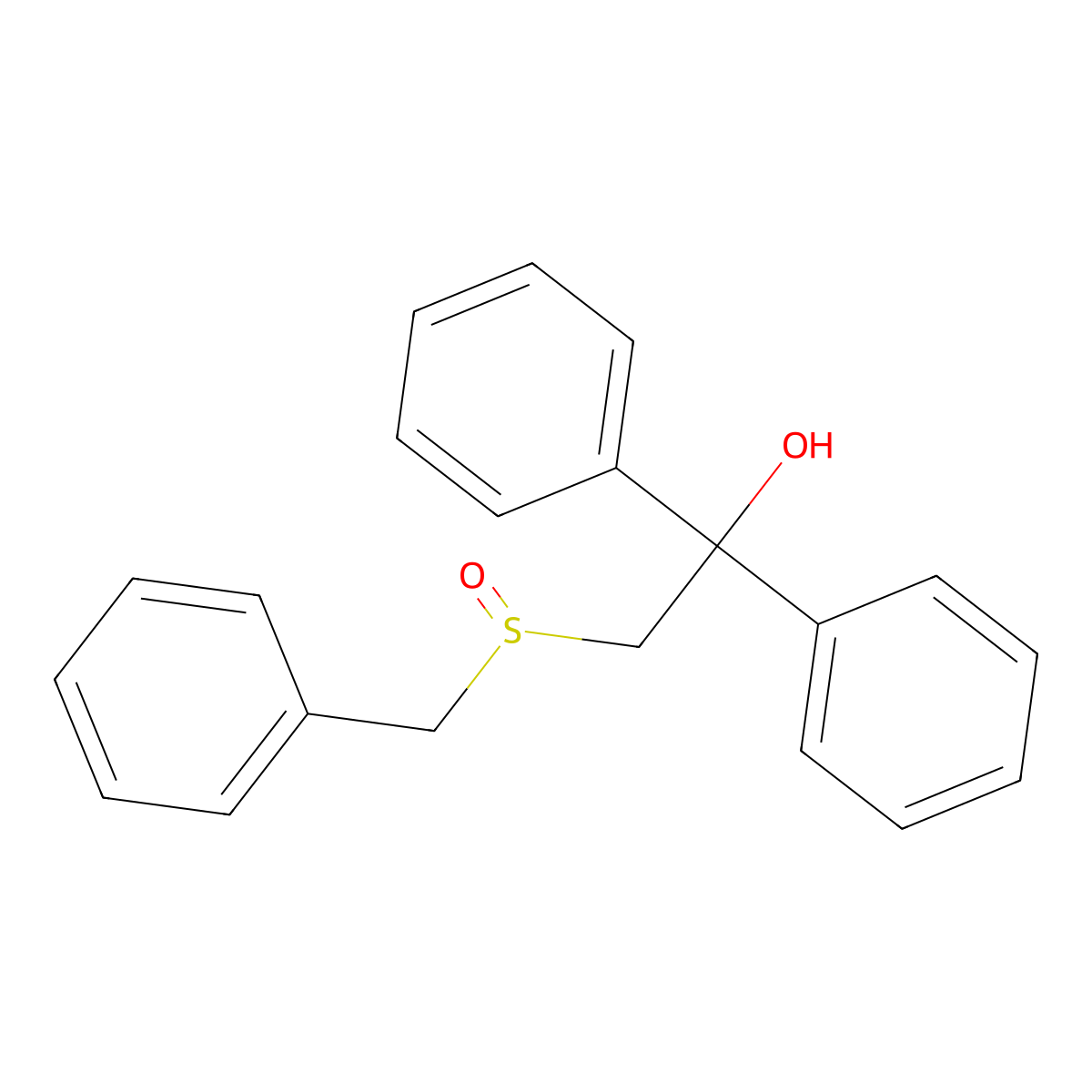 2-(Benzylsulfinyl)-1,1-diphenyl-1-ethanol molecular structure, CAS 251307-47-8