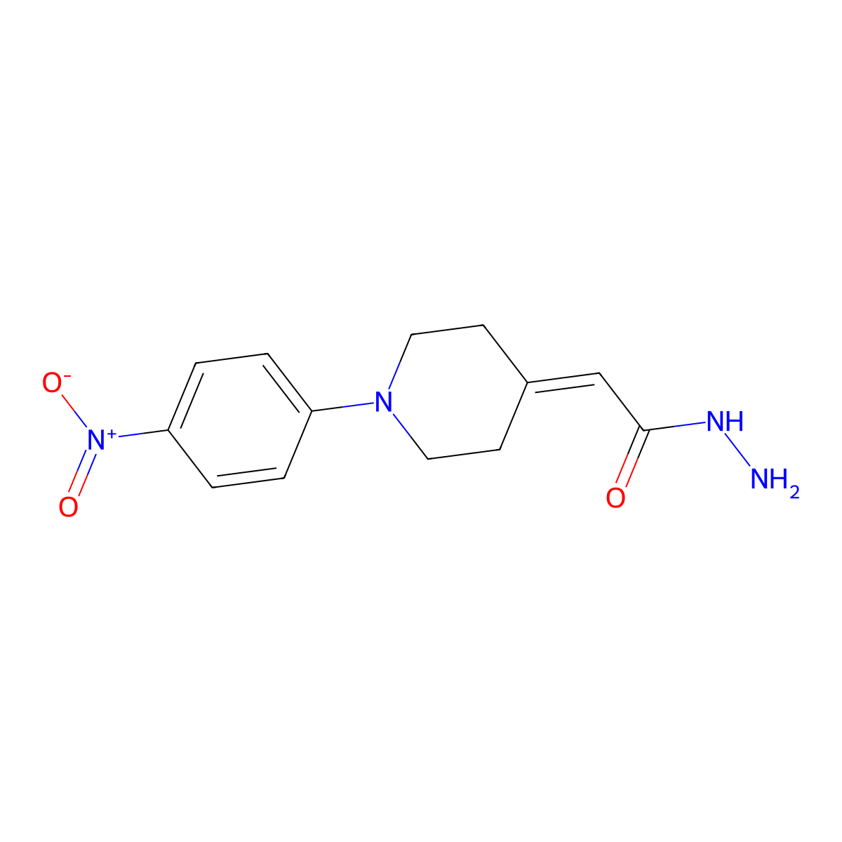 2-[1-(4-Nitrophenyl)piperidin-4-ylidene]acetohydrazide molecular structure, CAS 251310-53-9