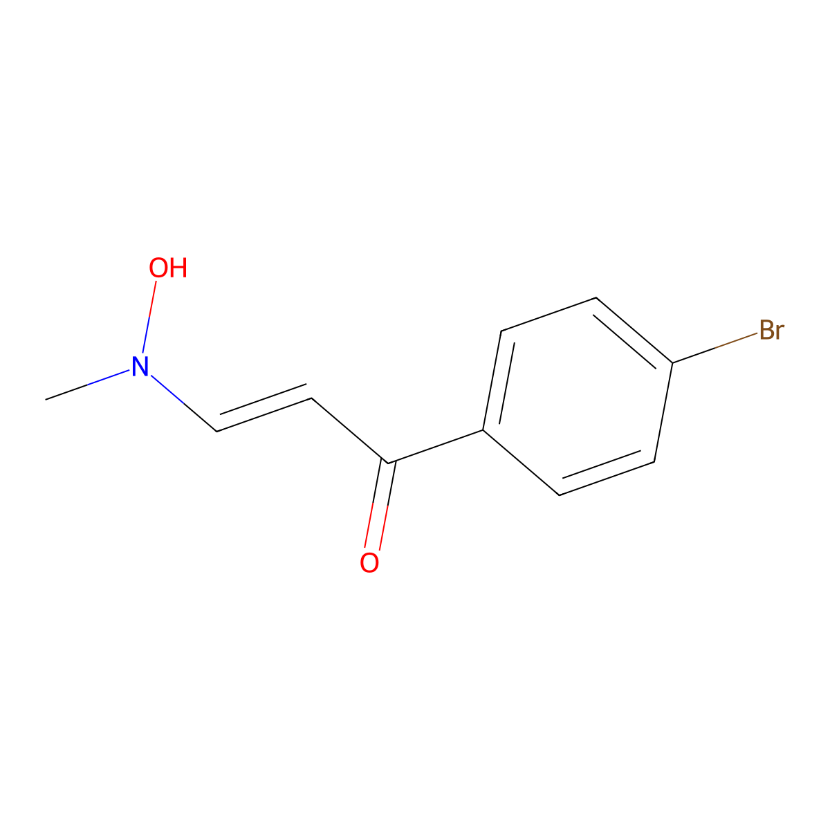 1-(4-Bromophenyl)-3-[hydroxy(methyl)amino]-2-propen-1-one molecular structure, CAS 251310-62-0