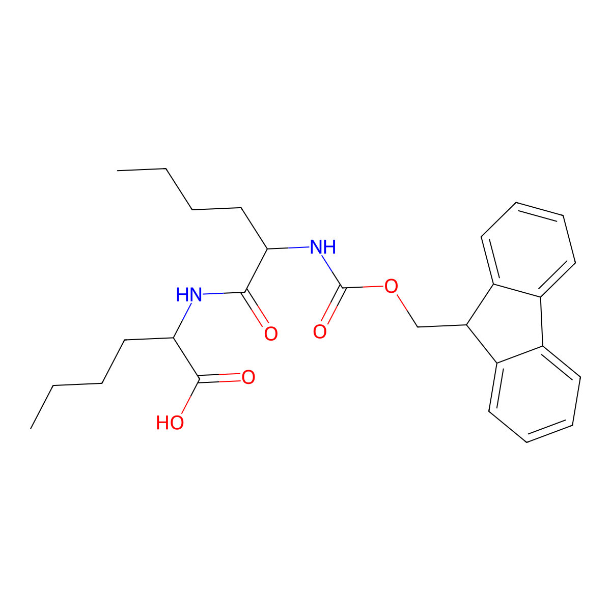 Fmoc-Nle-Nle-OH molecular structure, CAS 251316-91-3