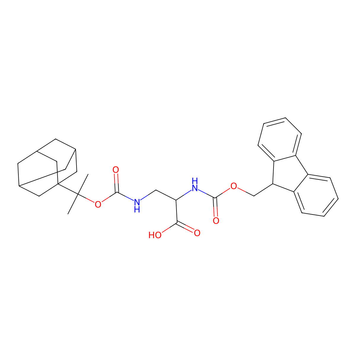 Fmoc-Dap(Adpoc)-OH molecular structure, CAS 251316-97-9