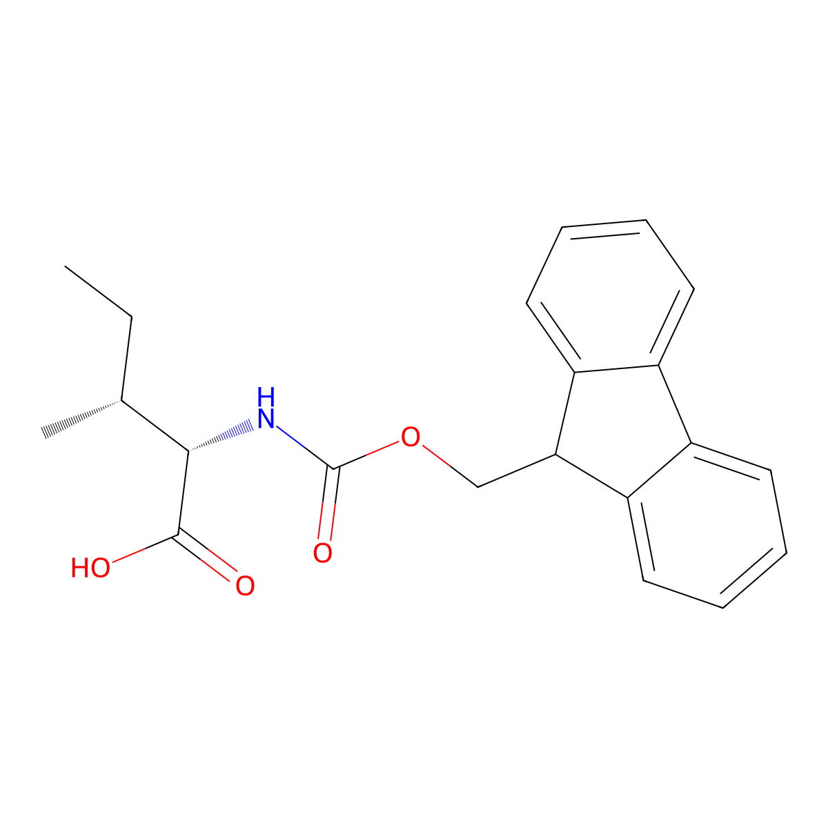 N-((9H-Fluoren-9-ylmethoxy)carbonyl)-L-alloisoleucine molecular structure, CAS 251316-98-0