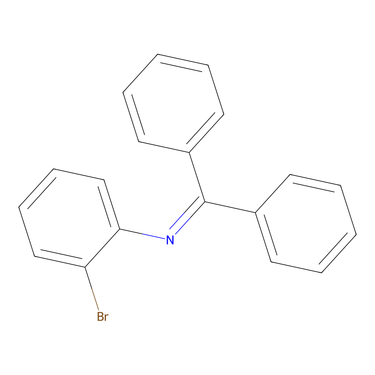 Benzenamine, 2-bromo-N-(diphenylmethylene)- molecular structure, CAS 251320-80-6