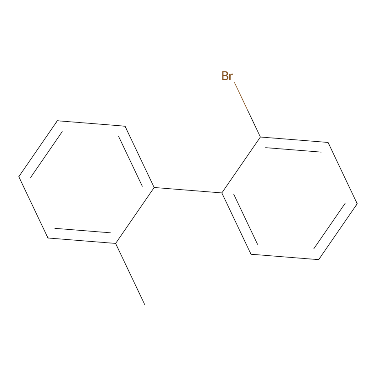 1,1'-Biphenyl, 2-bromo-2'-methyl- molecular structure, CAS 251320-87-3