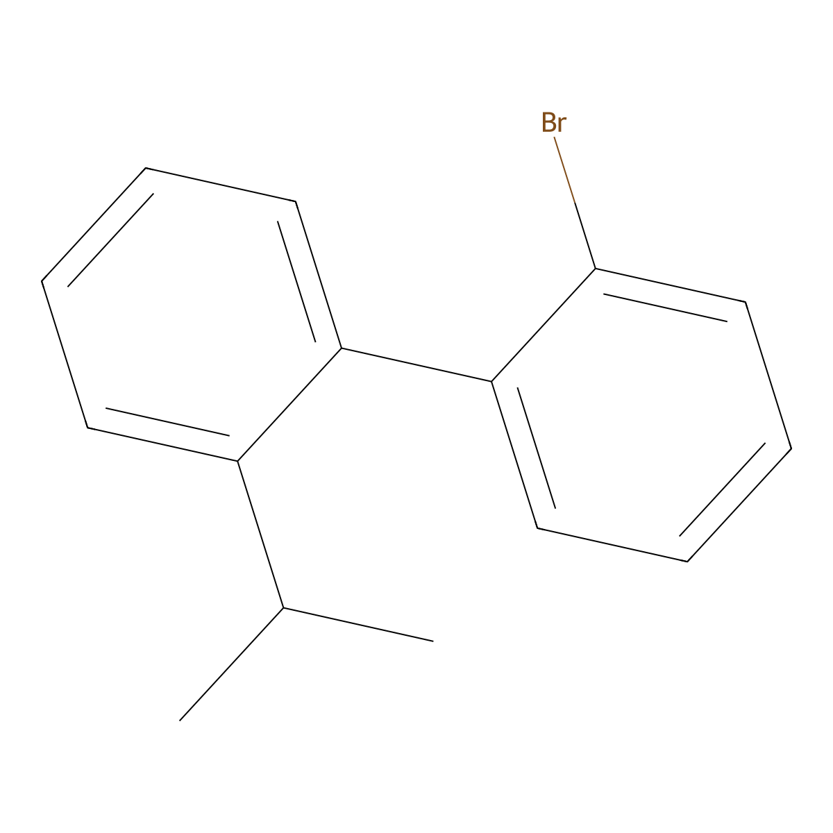 2-Bromo-2'-(propan-2-yl)-1,1'-biphenyl molecular structure, CAS 251320-89-5