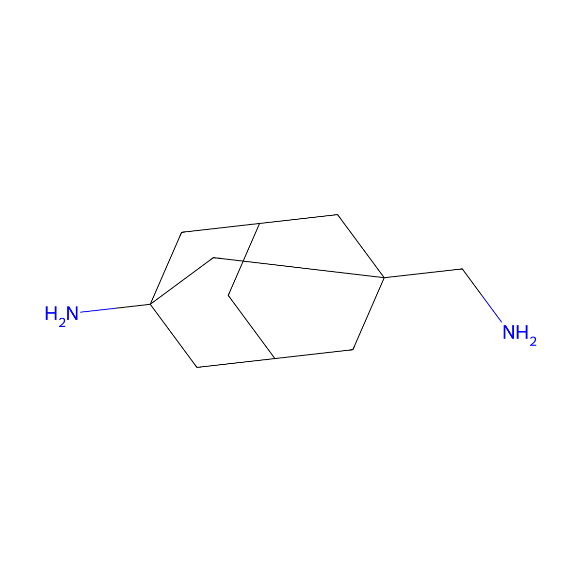 3-(Aminomethyl)adamantan-1-amine molecular structure, CAS 251323-81-6