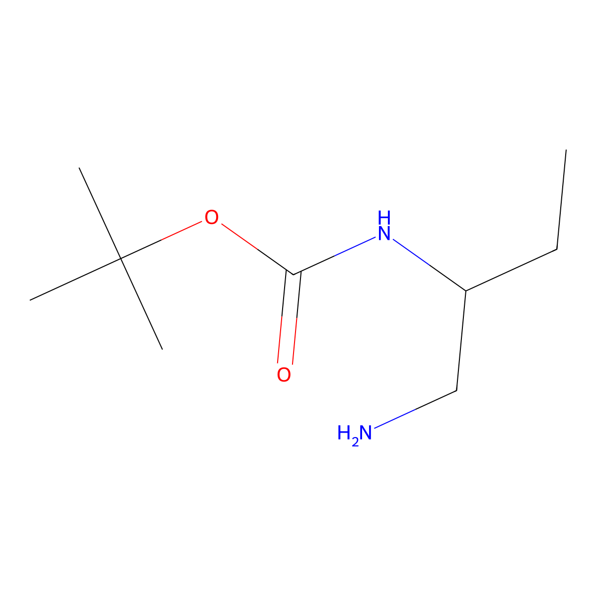 tert-butyl N-((2S)-1-aminobutan-2-yl)carbamate molecular structure, CAS 251325-89-0