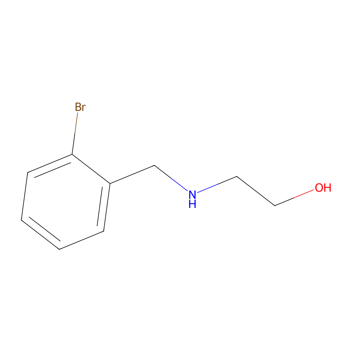 2-{[(2-Bromophenyl)methyl]amino}ethan-1-ol molecular structure, CAS 251326-32-6
