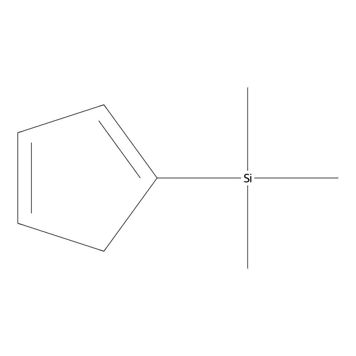 1,3-Cyclopentadiene, (trimethylsilyl)- molecular structure, CAS 25134-15-0