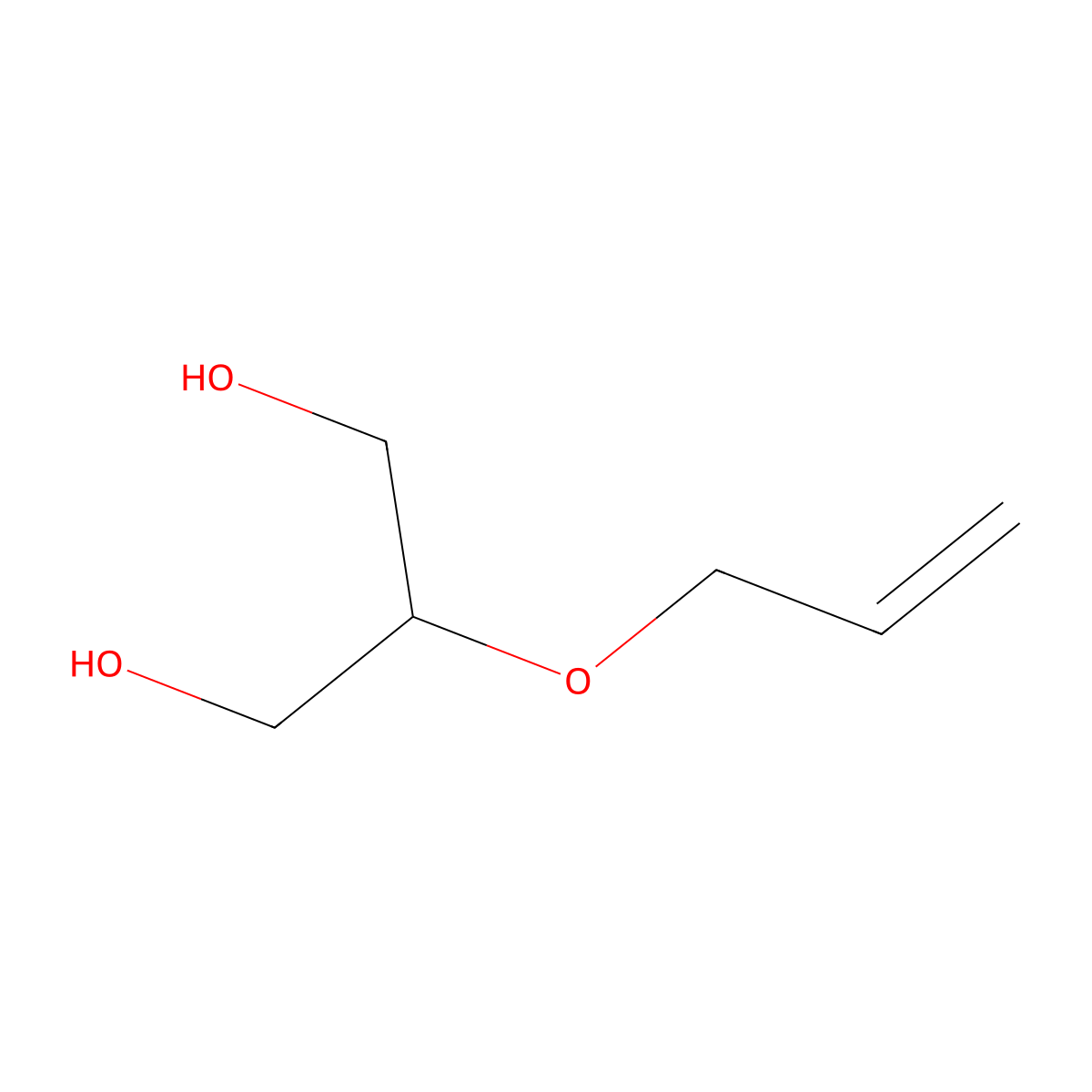 2(or 3)-(2-Propen-1-yloxy)-1,?-propanediol molecular structure, CAS 25136-53-2
