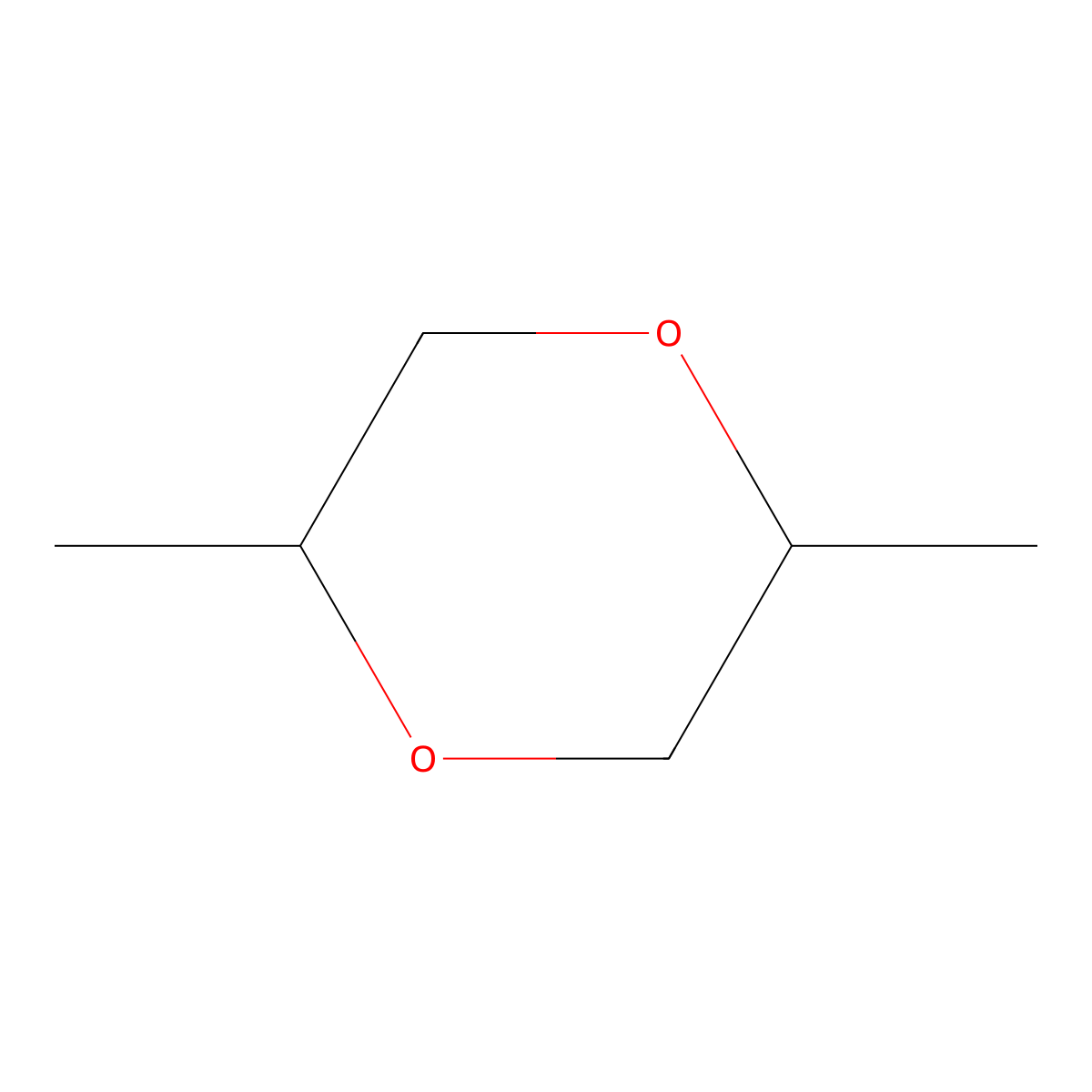 Dimethyl-1,4-dioxane molecular structure, CAS 25136-55-4