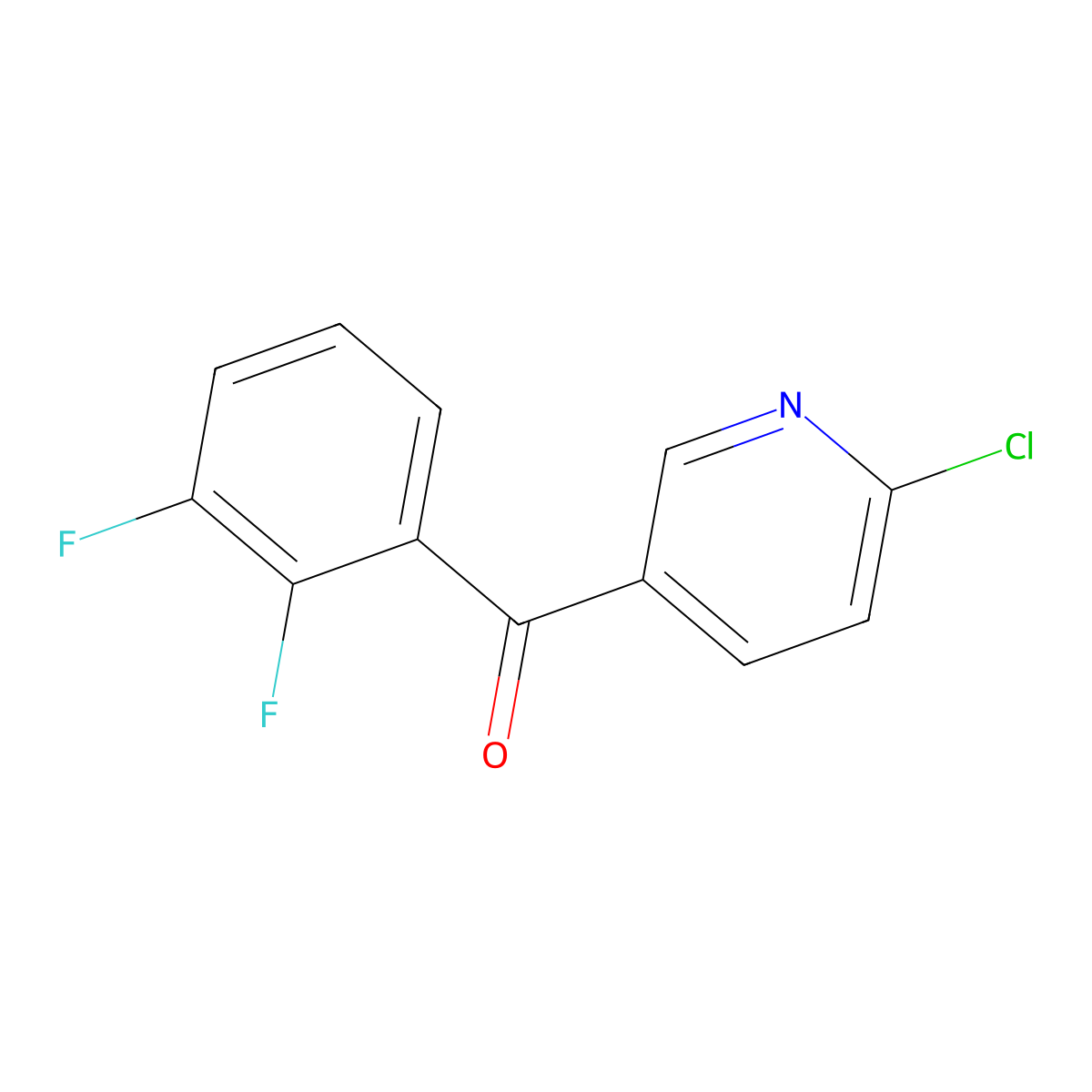 2-Chloro-5-(2,3-difluorobenzoyl)pyridine molecular structure, CAS 251366-35-5