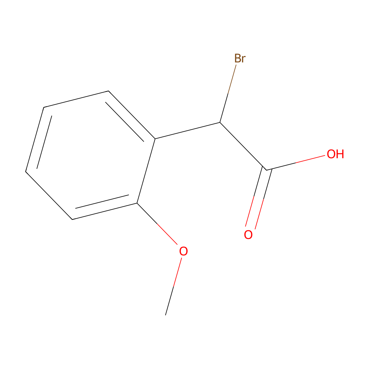 2-Bromo-2-(2-methoxyphenyl)acetic acid molecular structure, CAS 251366-53-7