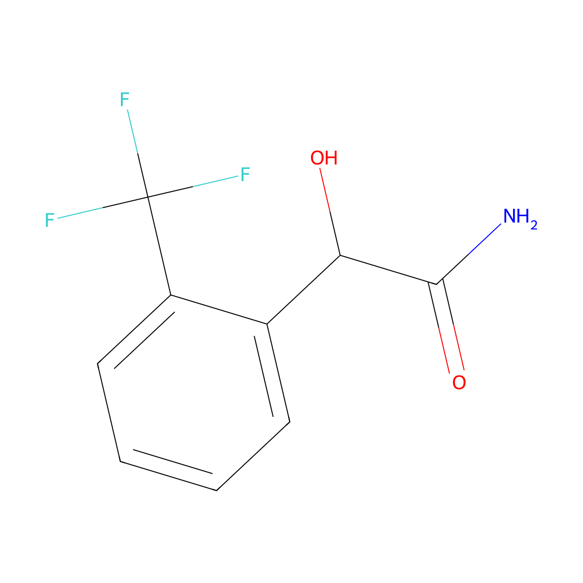 Benzeneacetamide,-alpha--hydroxy-2-(trifluoromethyl)- molecular structure, CAS 251366-94-6