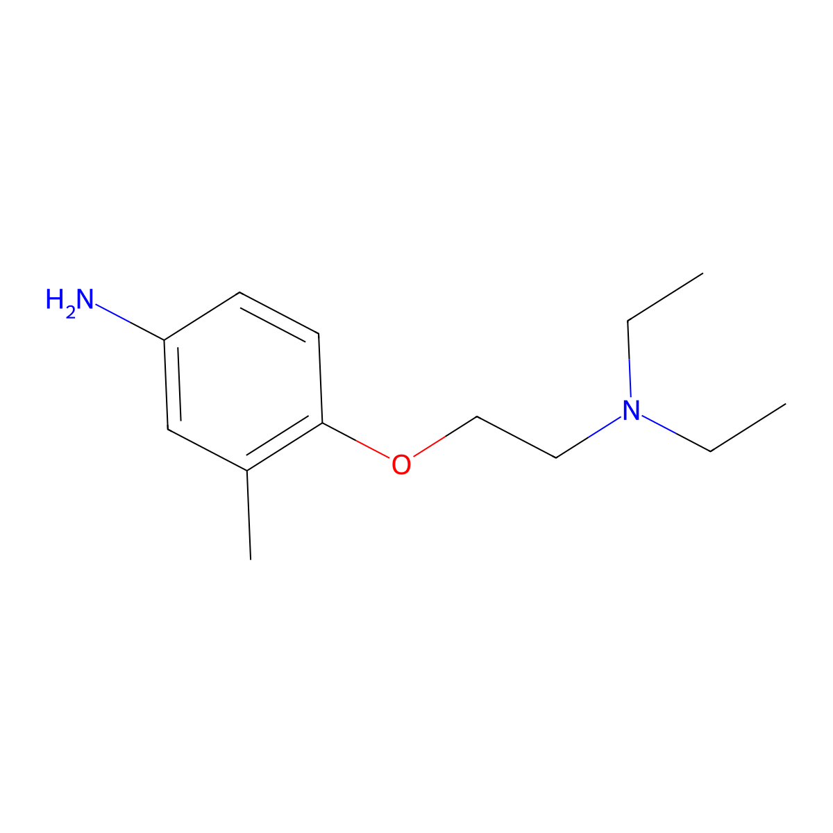 N-[2-(4-Amino-2-methylphenoxy)ethyl]-N,N-diethylamine molecular structure, CAS 251372-18-6