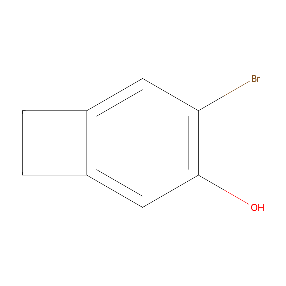 4-Bromobicyclo[4.2.0]octa-1(6),2,4-trien-3-ol molecular structure, CAS 2513811-00-0