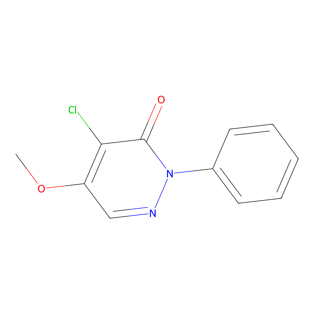 4-Chloro-5-methoxy-2-phenyl-3(2H)-pyridazinone molecular structure, CAS 2514-18-3