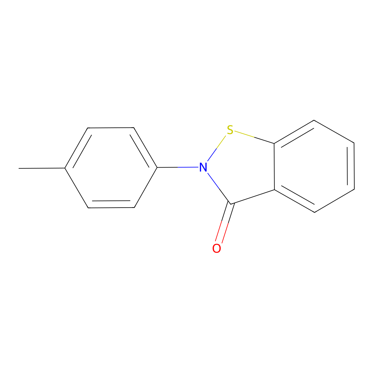 2-(4-Methylphenyl)-2,3-dihydro-1,2-benzothiazol-3-one molecular structure, CAS 2514-30-9