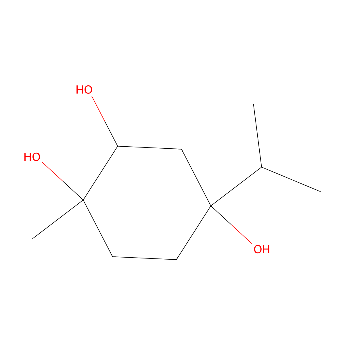(1R,2R,4R)-1-Methyl-4-(1-methylethyl)-1,2,4-cyclohexanetriol molecular structure, CAS 2514-94-5