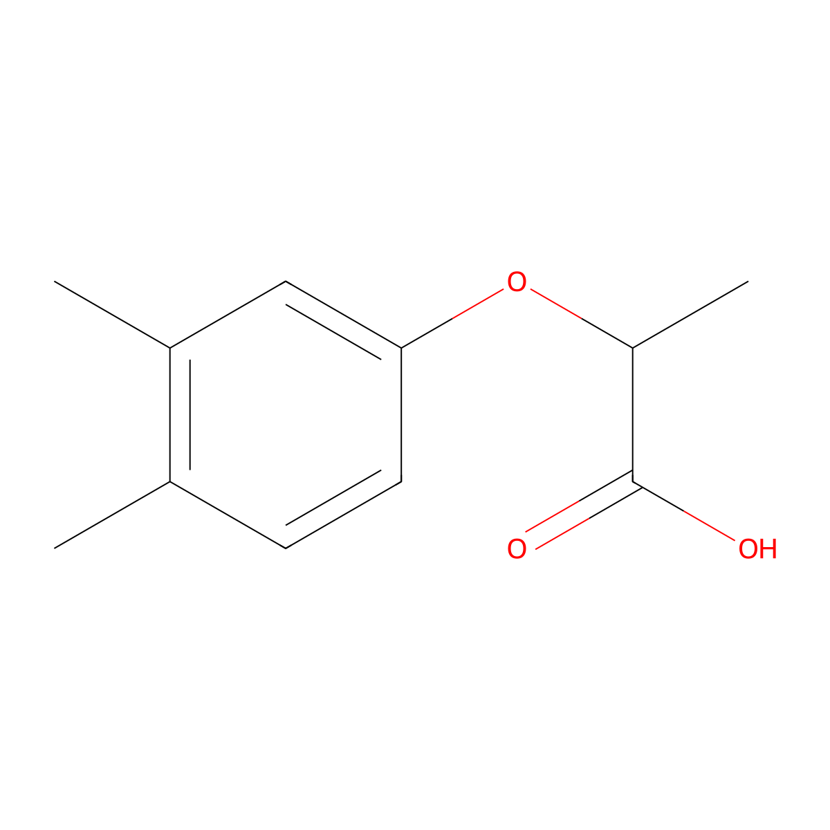 2-(3,4-Dimethylphenoxy)propanoic acid molecular structure, CAS 25141-00-8