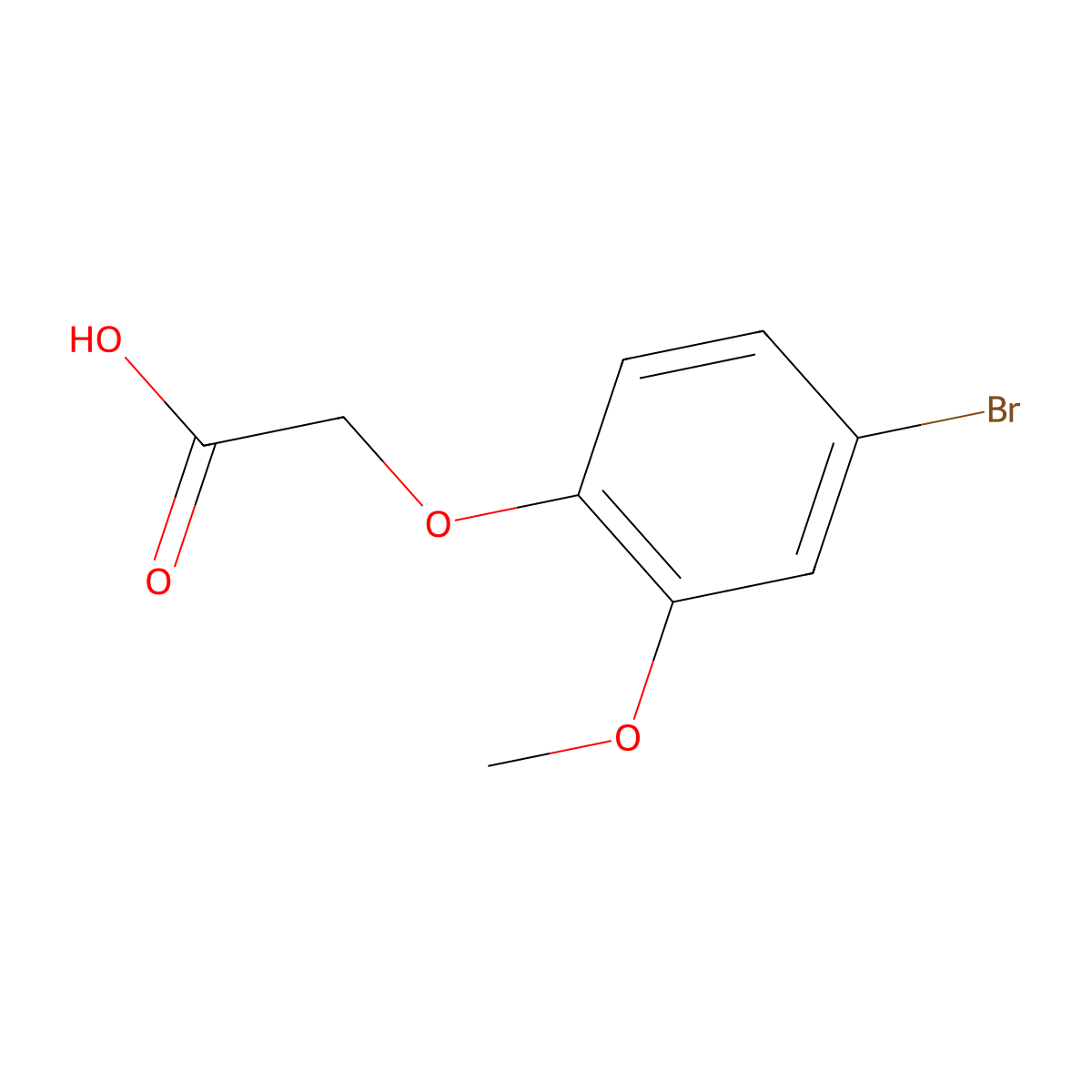 2-(4-Bromo-2-methoxyphenoxy)acetic acid molecular structure, CAS 25141-17-7